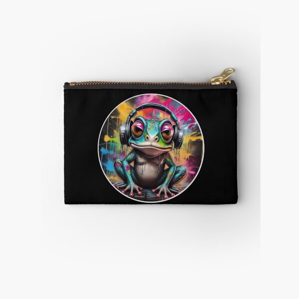 Item preview, Graffitti Frog in Headphones designed and sold by Boxing Kangaroo Retail Company.