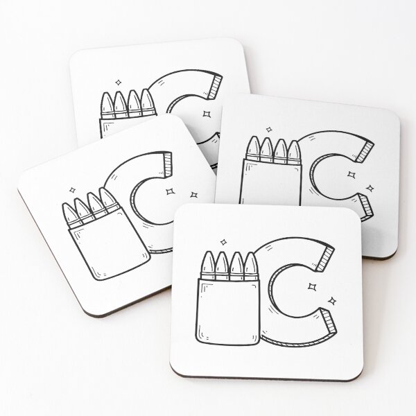 Item preview, Illustration of a Crayon Pack Beside Letter C designed and sold by rasagamastore.