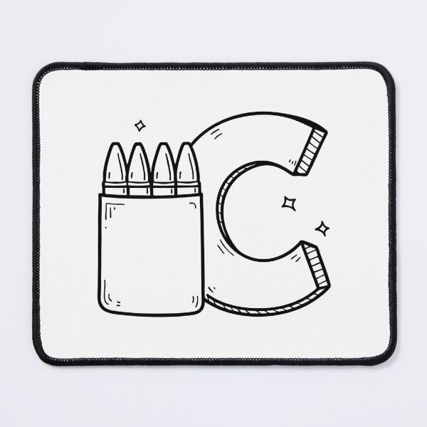 Item preview, Illustration of a Crayon Pack Beside Letter C designed and sold by rasagamastore.