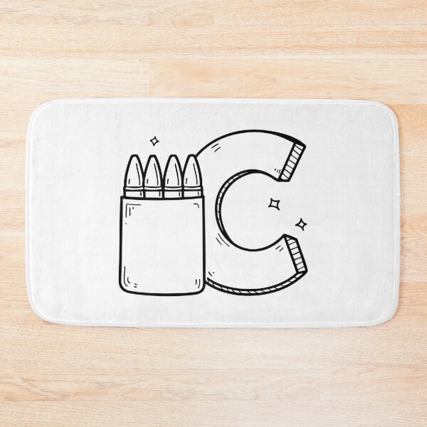 Item preview, Illustration of a Crayon Pack Beside Letter C designed and sold by rasagamastore.