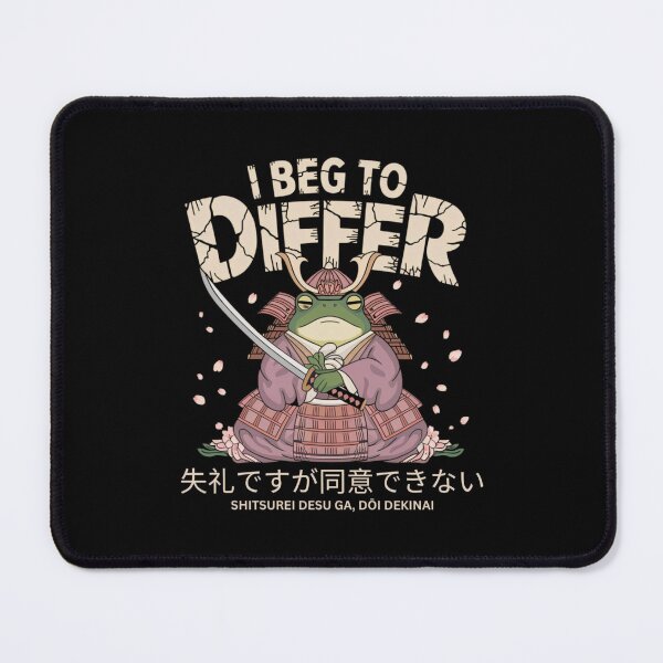 Item preview, Samurai Frog Humor Bold I Beg To Differ Japanese designed and sold by spirorinin.