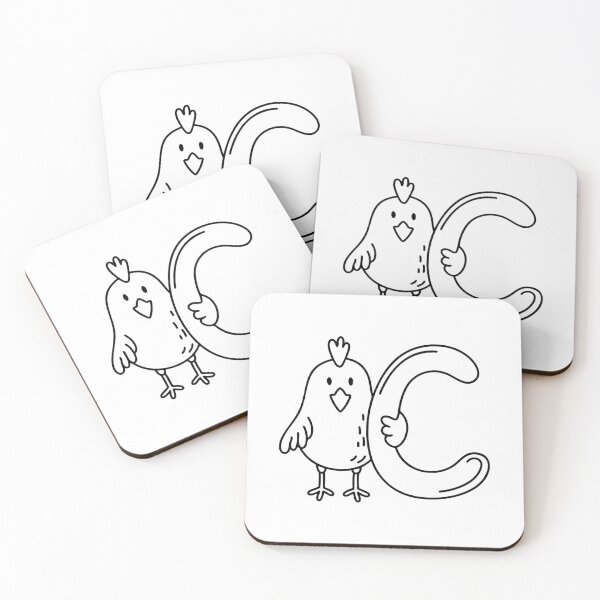 Item preview, Illustration of Chicken Beside Letter C designed and sold by rasagamastore.