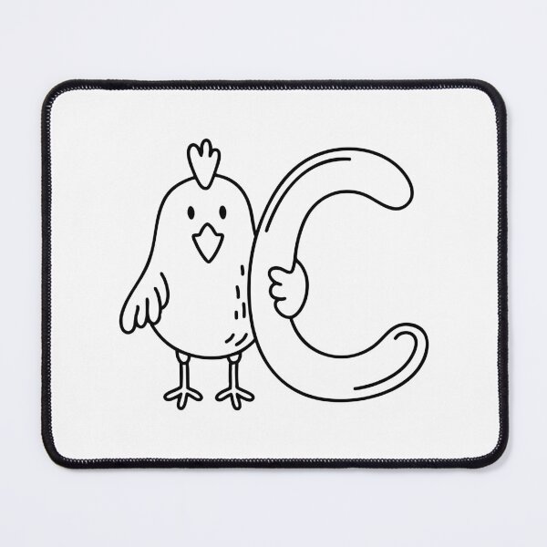 Item preview, Illustration of Chicken Beside Letter C designed and sold by rasagamastore.