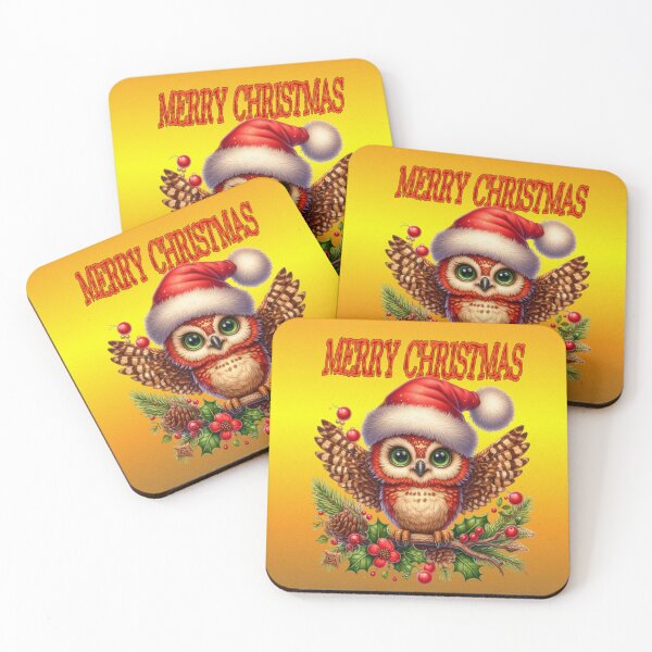 Item preview, Merry christmas hoots the owl designed and sold by LoneAngel.