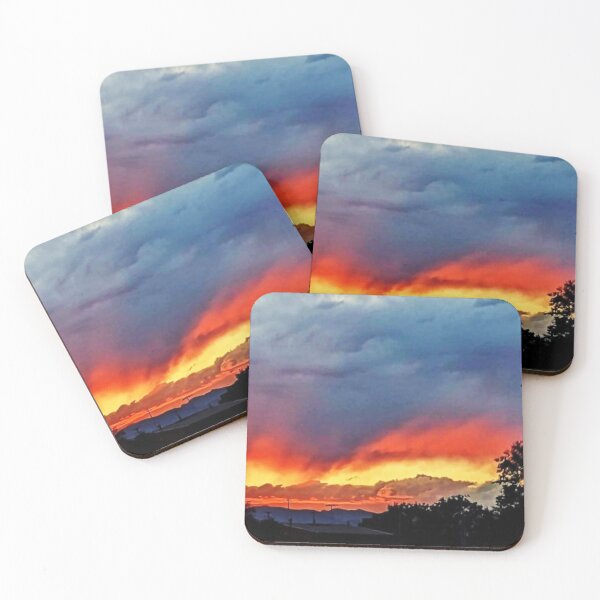 Item preview, Majestic Mountains and Trees Beneath Fiery Clouds designed and sold by IFLYBaby.