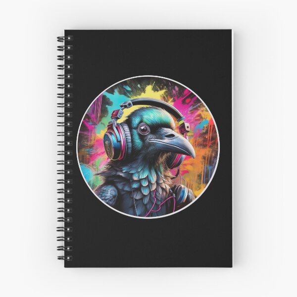 Item preview, Graffitti Raven in Headphones designed and sold by Boxing Kangaroo Retail Company.
