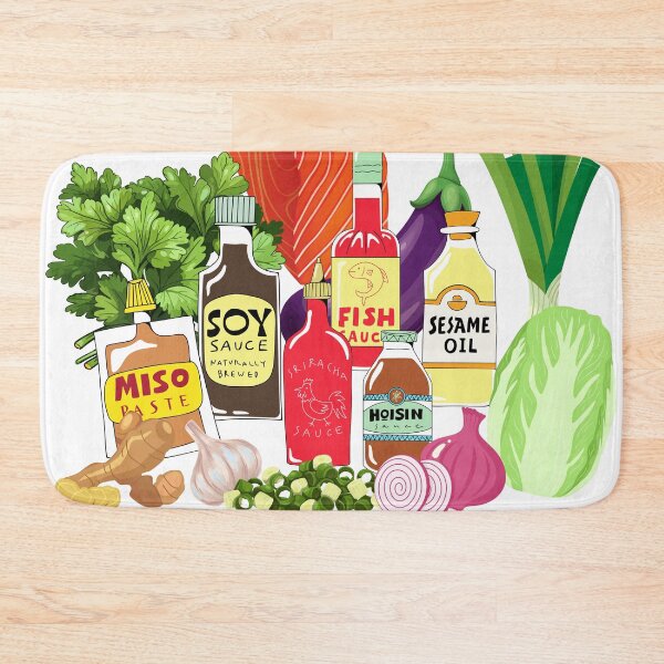 Item preview, Asian Sauces and Ingredients Pattern | Foodie Design designed and sold by TasteOk.