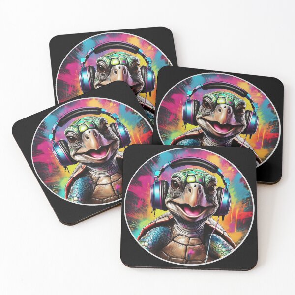 Item preview, Funny Turtle in Headphones,  designed and sold by Boxing Kangaroo Retail Company.