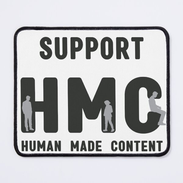 Item preview, Support Human Made Content designed and sold by 3Brew-Designs.