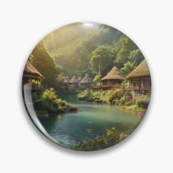 Item preview, Magical Village by the Forest River designed and sold by BlareBlare.