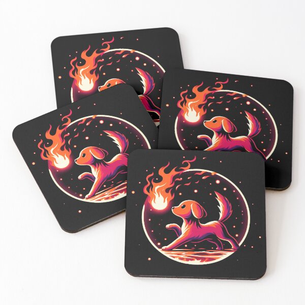 Item preview, Lava Fire Puppy Playing with Fireball, Ai Generated Art  designed and sold by ACC .