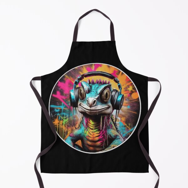 Item preview, Funny Lizard in Headphones designed and sold by Boxing Kangaroo Retail Company.