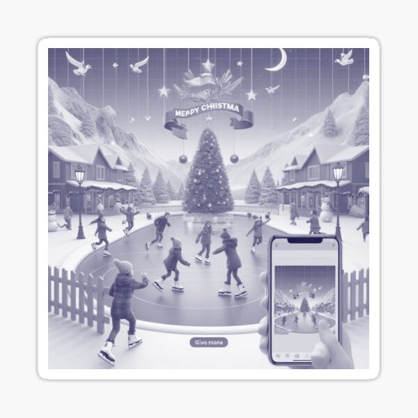 Item preview, Magical Winter Wonderland: Ice Skating Christmas Celebration designed and sold by choder61.