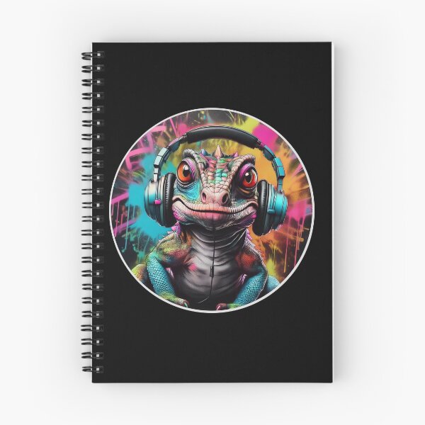Item preview, Funny Lizard in Headphones designed and sold by Boxing Kangaroo Retail Company.