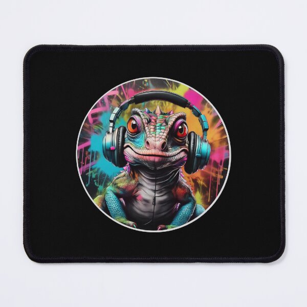 Item preview, Funny Lizard in Headphones designed and sold by Boxing Kangaroo Retail Company.