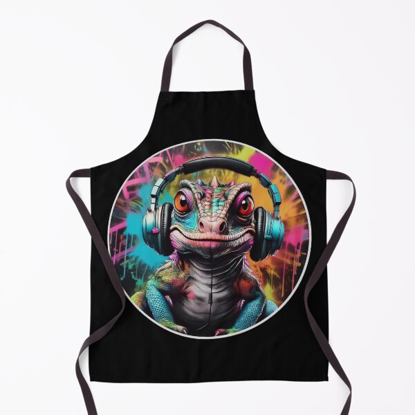 Item preview, Funny Lizard in Headphones designed and sold by Boxing Kangaroo Retail Company.