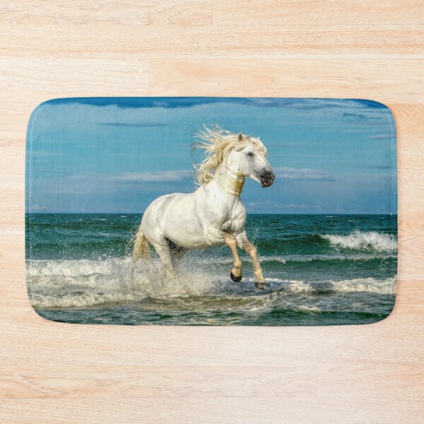 Item preview, Wild White Stallion in the Sea 1 designed and sold by HelkoryoArt.