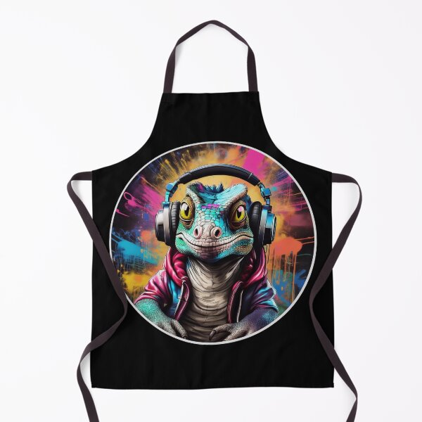 Item preview, Funny Lizard in Headphones designed and sold by Boxing Kangaroo Retail Company.