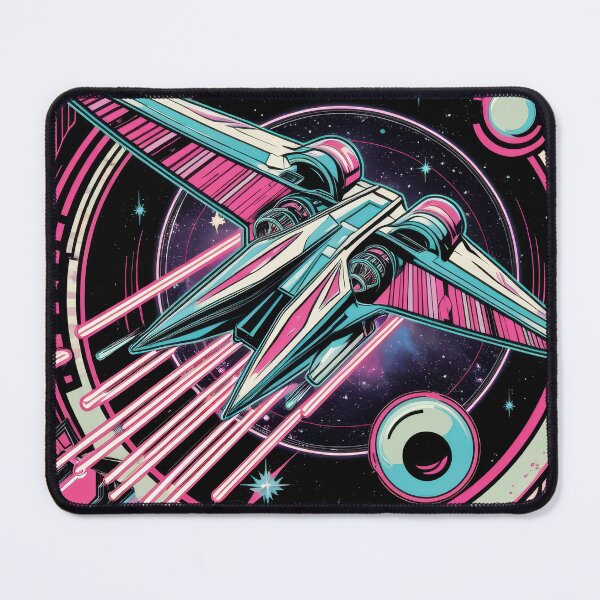Item preview, A dynamic graphic design of a spaceship designed and sold by estampavibe.