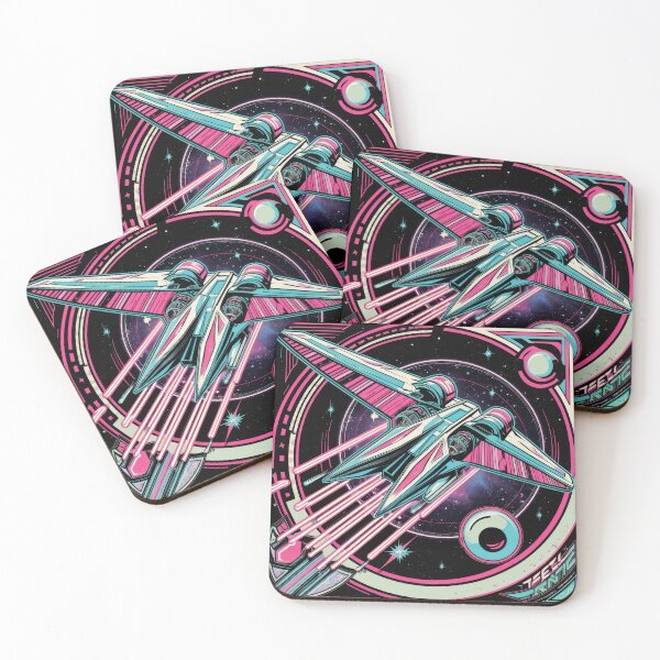 Item preview, A dynamic graphic design  of a spaceship designed and sold by estampavibe.