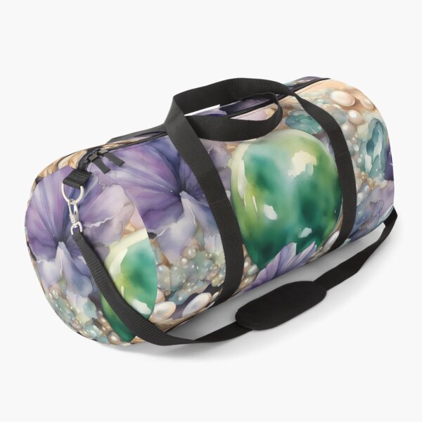 Item preview, Green Emerald and Purple Flowers designed and sold by CalmnessbyChoice.