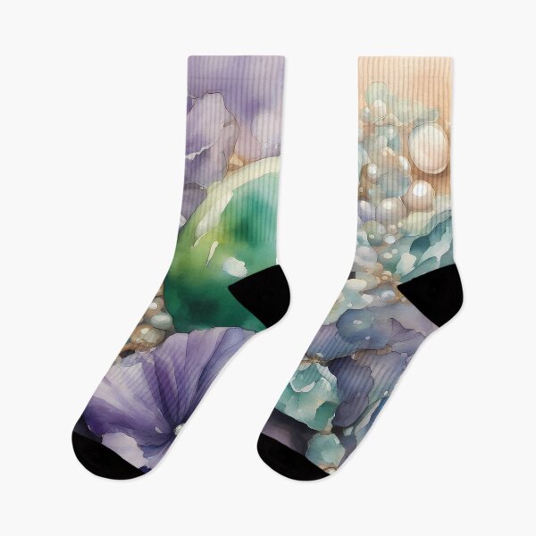 Item preview, Green Emerald and Purple Flowers designed and sold by CalmnessbyChoice.