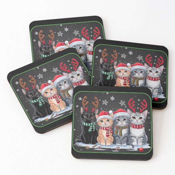 Artikelvorschau, Weihnachtskätzchen entworfen und verkauft von Angry Swan Designs.