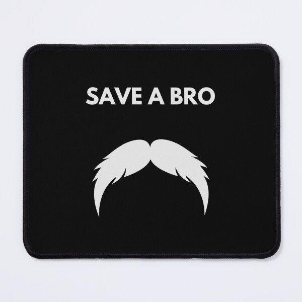 Item preview, MOvember Inspired Save A Bro Moustache 3 T-Shirt and Stickers designed and sold by Wit-T-Merch.