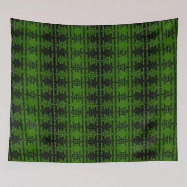 Aperçu de l'œuvre Ambiance Argyle Vert & Noir créée et vendue par mittie101.