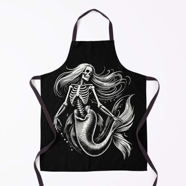 Item preview, Skeletal Mermaid Art for Halloween Vibes designed and sold by LuminOrb.
