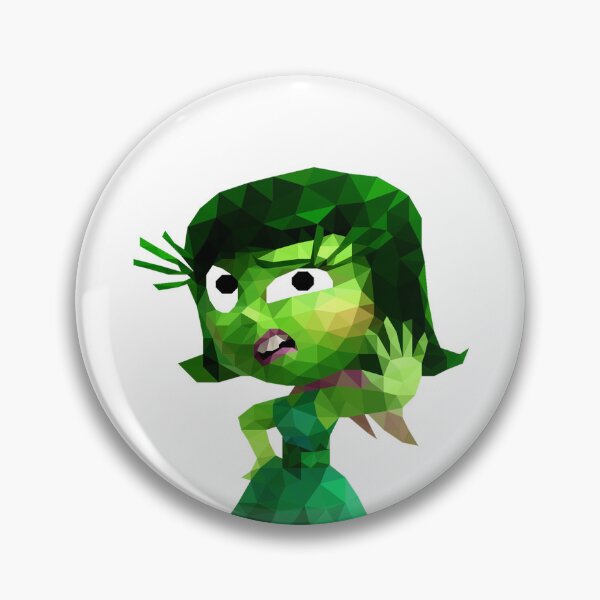 Item preview, Low Poly Green Character with Disgusted Expression in Geometric Art Style designed and sold by OrangePoly.