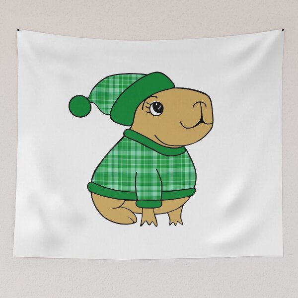 Item preview, Capybara Holiday Christmas designed and sold by Sartoris Art.