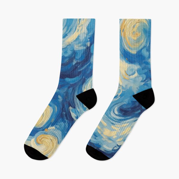 Item preview, A swirling night sky design filled with swirling stars and a crescent moon.  designed and sold by HEMRO.
