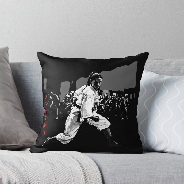 Item preview, Martial Artist Defeats Zombies - Japanese Kanji T-Shirt designed and sold by Ossu-Couture.