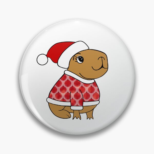Item preview, Capybara Holiday Christmas designed and sold by Sartoris Art.