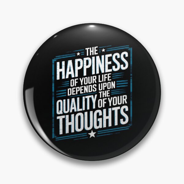Item preview, Motivational Quote "Happiness Depends on Your Thoughts" | Inspirational Typography Design designed and sold by MystiqSlav.