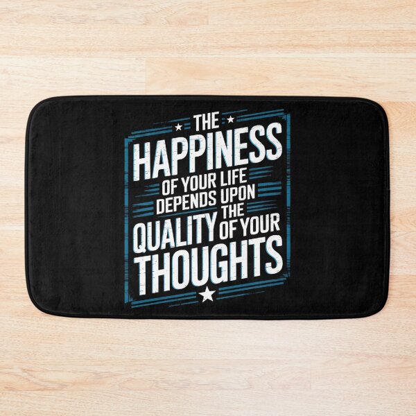 Item preview, Motivational Quote "Happiness Depends on Your Thoughts" | Inspirational Typography Design designed and sold by MystiqSlav.