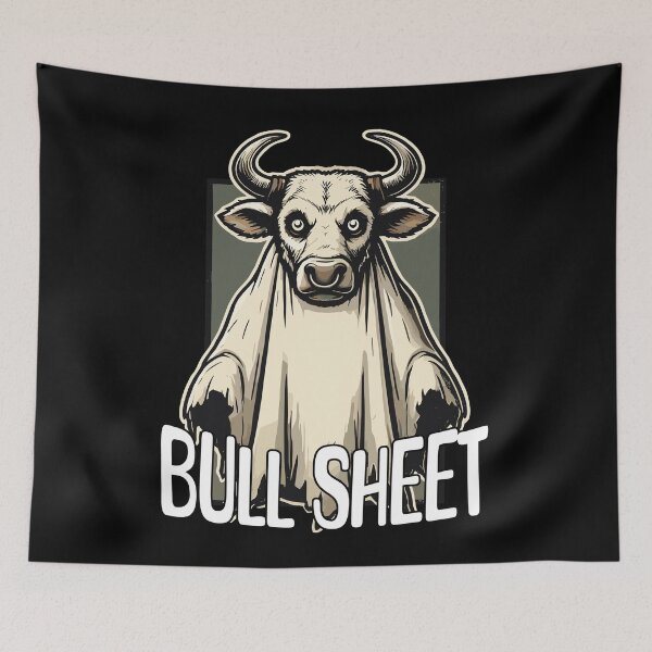 Item preview, Funny Bull Sheet Cartoon Ghost designed and sold by LuminOrb.