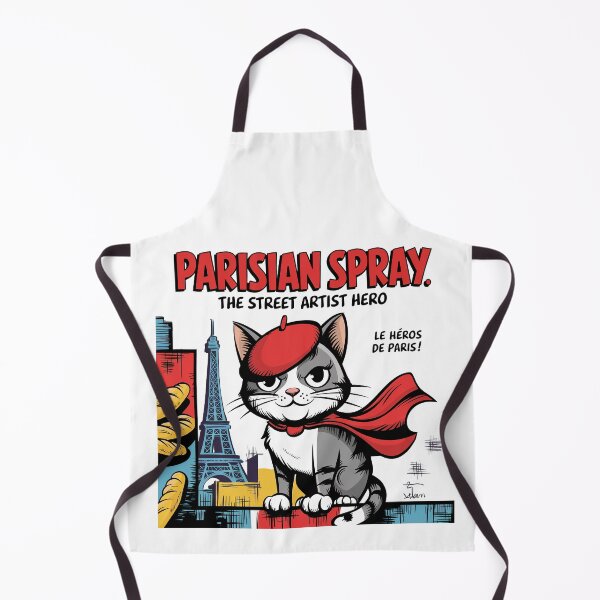 Item preview, Parisian Cat Street Art Hero - Parisian Spray designed and sold by ObjCrea123.