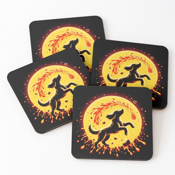 Item preview, Lava Fire Puppy Playing with Fireball, Ai Generated Art  designed and sold by ACC .