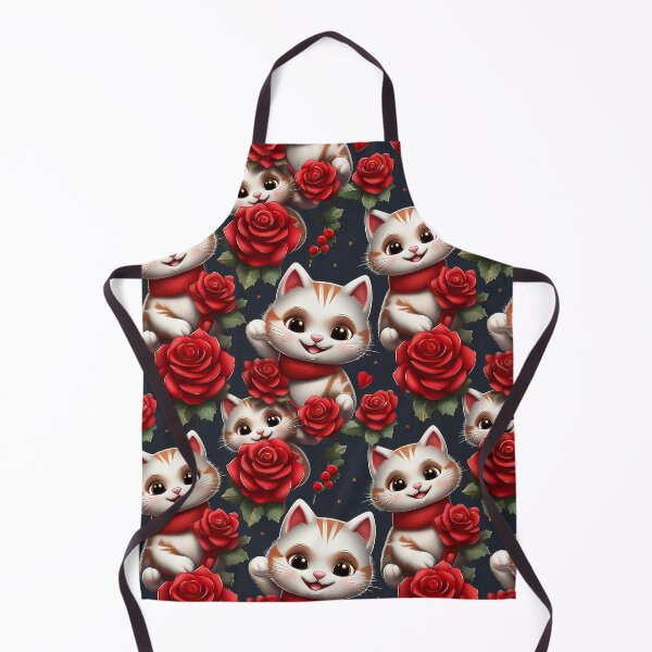 Item preview, Bold Cats and Roses: A bold and striking pattern featuring dramatic cats and vibrant red roses, perfect for making a statement. Purfect for Christmas, Valentines, Birthdays and all occasions designed and sold by Grang Art Artistic Designs.
