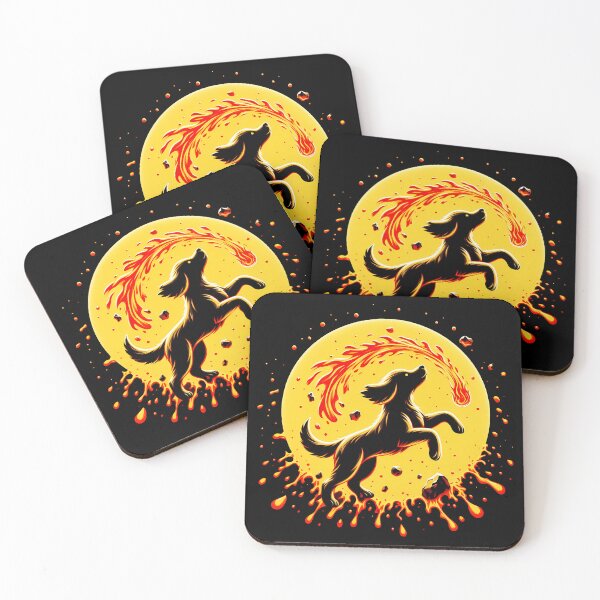 Item preview, Lava Fire Puppy Playing with Fireball, Ai Generated Art  designed and sold by ACC .