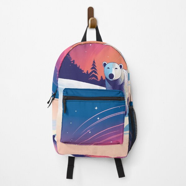 Item preview, A family of polar bears walking across a snowy landscape under a breathtaking aurora borealis design. designed and sold by HEMRO.