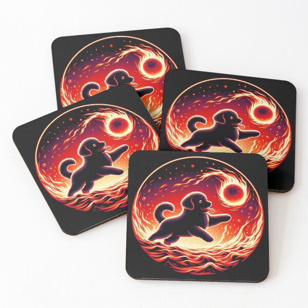 Item preview, Lava Fire Puppy Playing with Fireball, Ai Generated Art  designed and sold by ACC .
