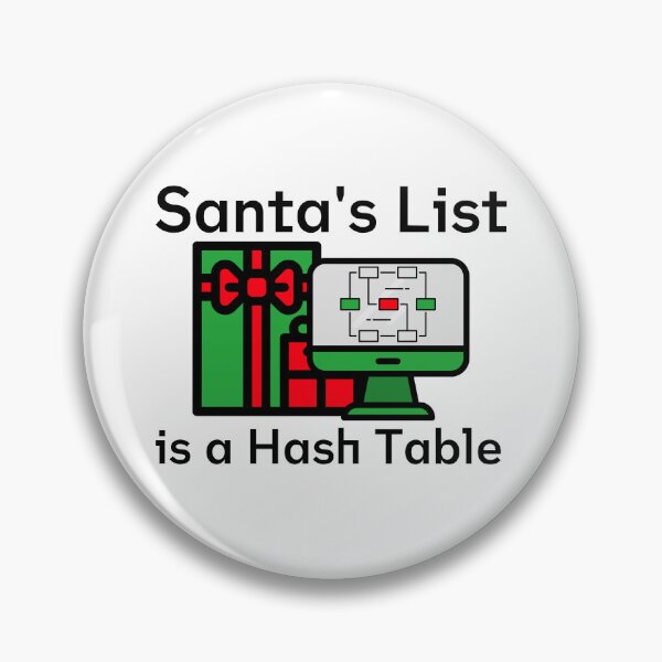 Item preview, Santa's List is a Hash Table - Christmas Tech designed and sold by Circle-Cats.