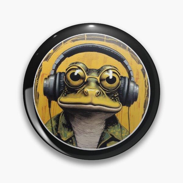 Item preview, Screen Print Frog in Headphones designed and sold by Boxing Kangaroo Retail Company.