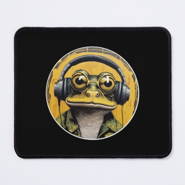 Item preview, Screen Print Frog in Headphones designed and sold by Boxing Kangaroo Retail Company.