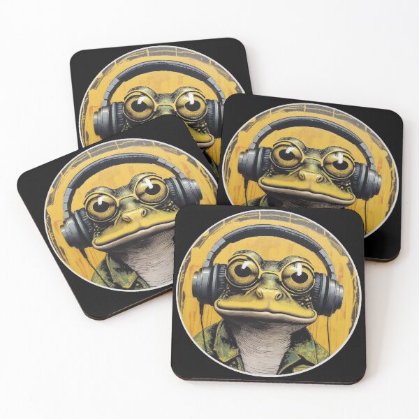 Item preview, Screen Print Frog in Headphones designed and sold by Boxing Kangaroo Retail Company.