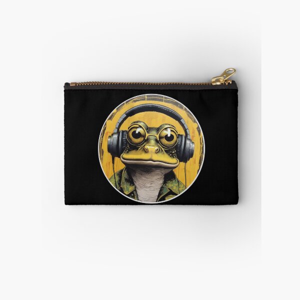 Item preview, Screen Print Frog in Headphones designed and sold by Boxing Kangaroo Retail Company.
