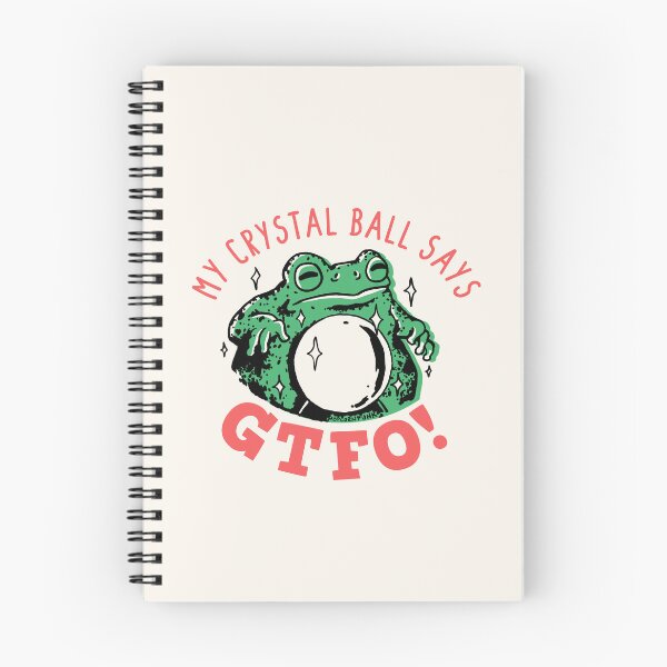 Item preview, My crystal ball says GTFO frog designed and sold by PopcornpunkART.